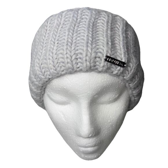 Nautica Gray Fleece Ear Warmer Cable Knit Headband One Size - Picture 2 of 5